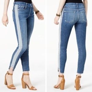 7 for All Mandkind Side Stripe Step Hem Jeans